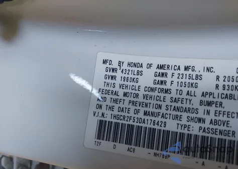 2013 Honda Accord Sport из США, поврежденный, VIN 1HGCR2F53DA176429